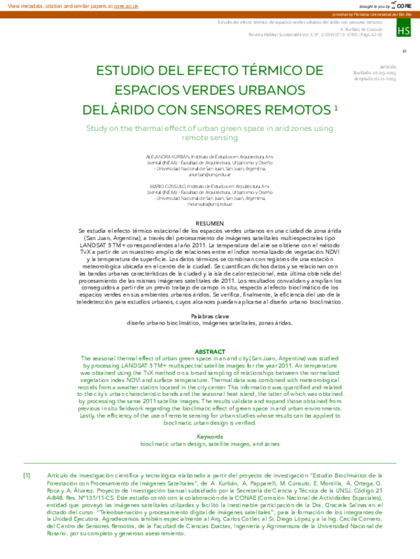 (PDF) Study on the thermal effect of urban green space in arid zones ...