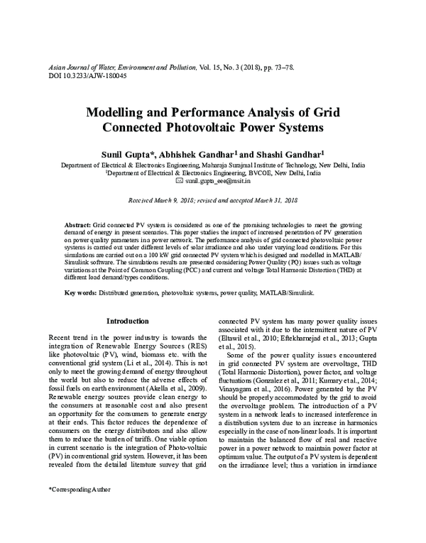 (PDF) Modelling and Performance Analysis of Grid Connected PMSG Based ...