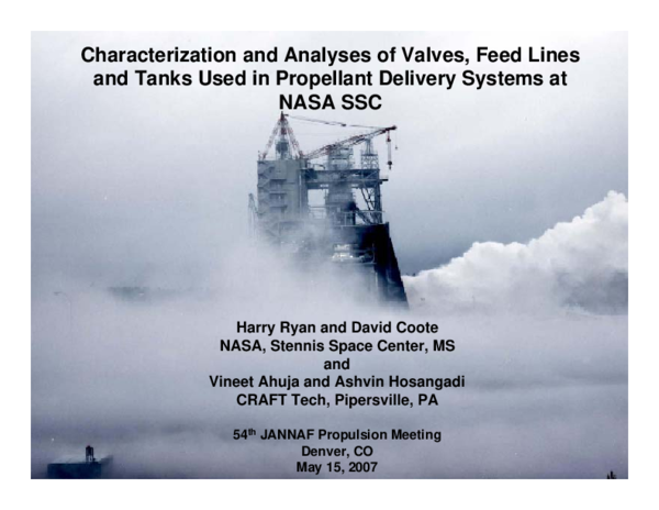 (PDF) Characterization and Analyses of Valves, Feed Lines and Tanks ...