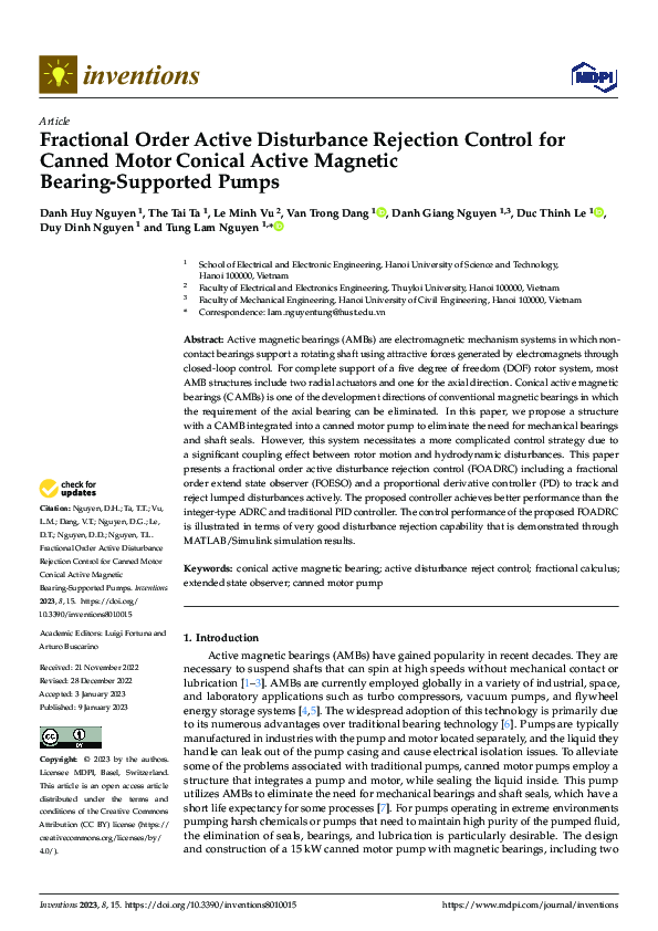 (PDF) Fractional Order Active Disturbance Rejection Control for Canned ...