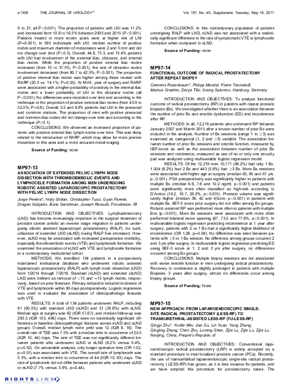 (PDF) MP97-13 Association of Extended Pelvic Lymph Node Dissection with ...