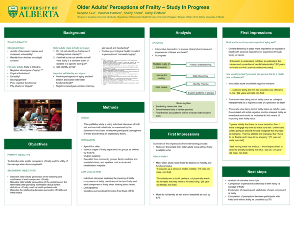 (PDF) Older Adults' Perception of Frailty - Study in Progress