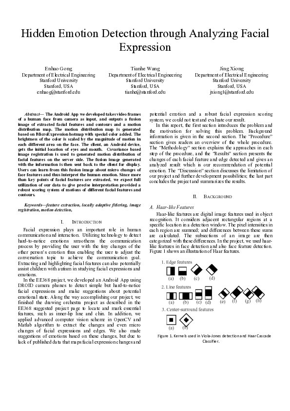 (PDF) Hidden Emotion Detection through Analyzing Facial Expression