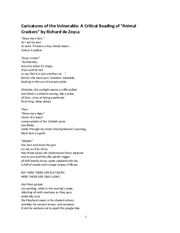 (PDF) Caricatures of the Vulnerable A Critical Reading of “Animal