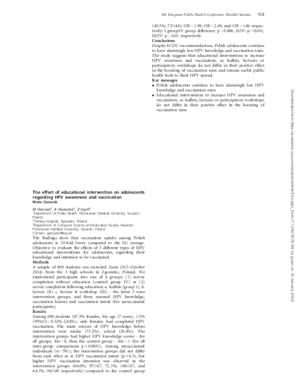(PDF) The effect of educational intervention on adolescents regarding ...