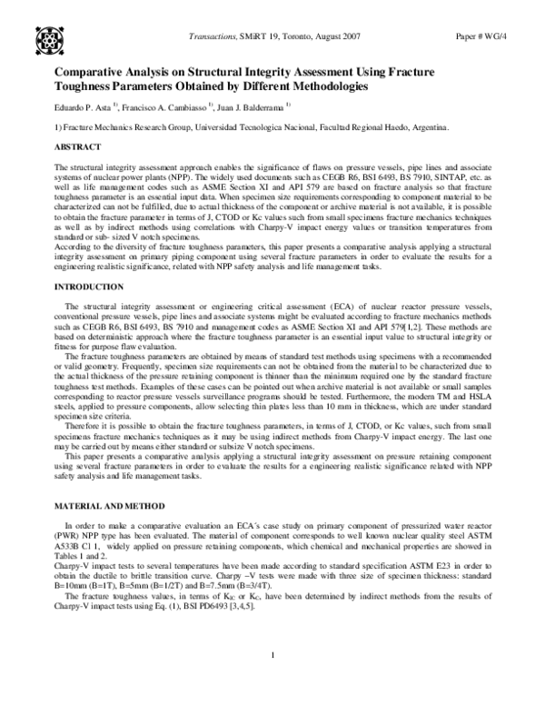 (PDF) Comparative Analysis on Structural Integrity Assessment Using ...