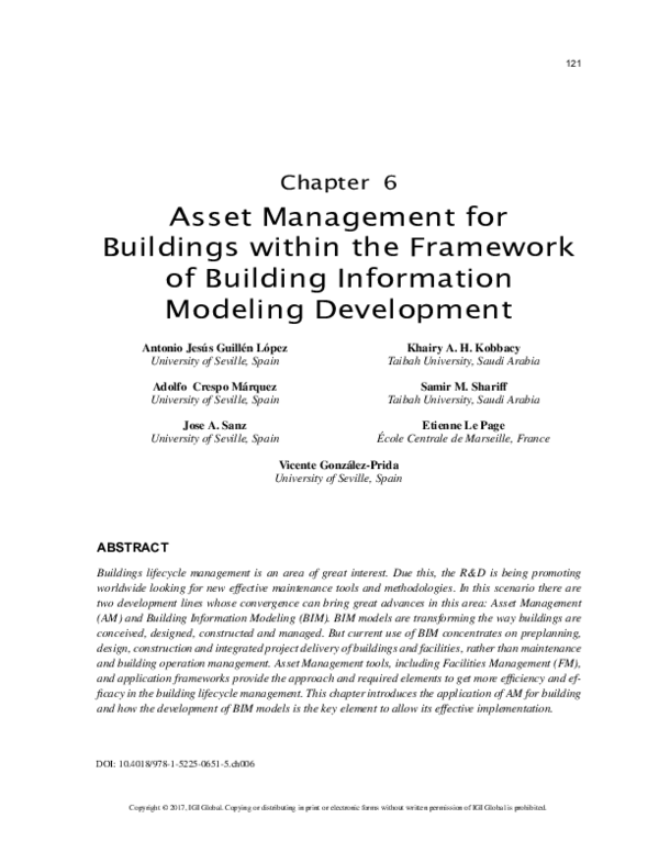 (PDF) Asset Management for Buildings within the Framework of Building ...