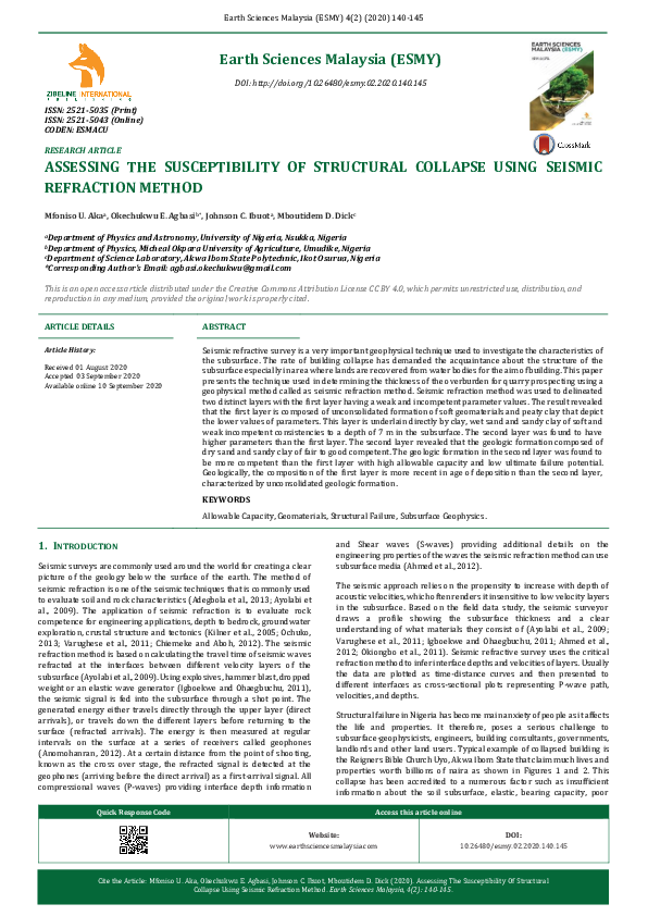 (PDF) Assessing the Susceptibility of Structural Collapse Using Seismic ...