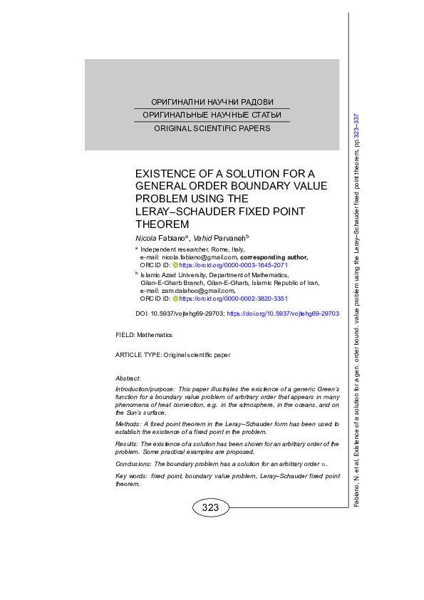 (PDF) Existence of a solution for a general order boundary value ...