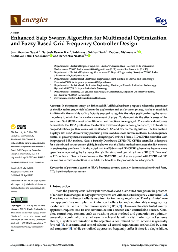 (PDF) Enhanced Salp Swarm Algorithm for Multimodal Optimization and ...
