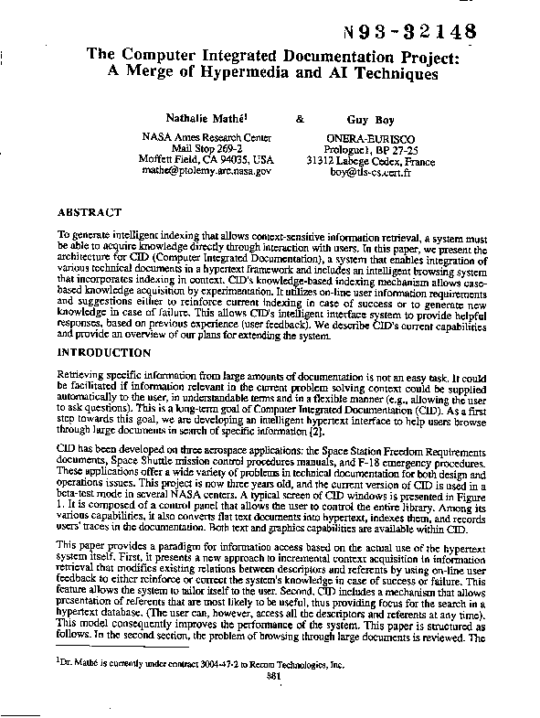 (PDF) The computer integrated documentation project: A merge of ...