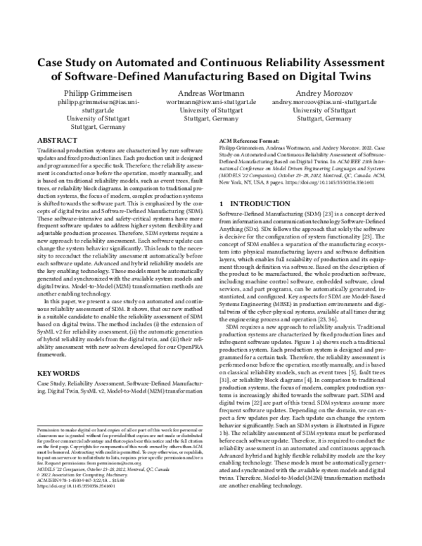 (PDF) Case study on automated and continuous reliability assessment of ...