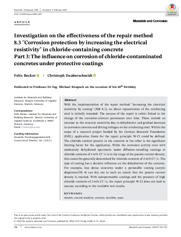 (PDF) Investigation on the effectiveness of the repair method 8.3 ...