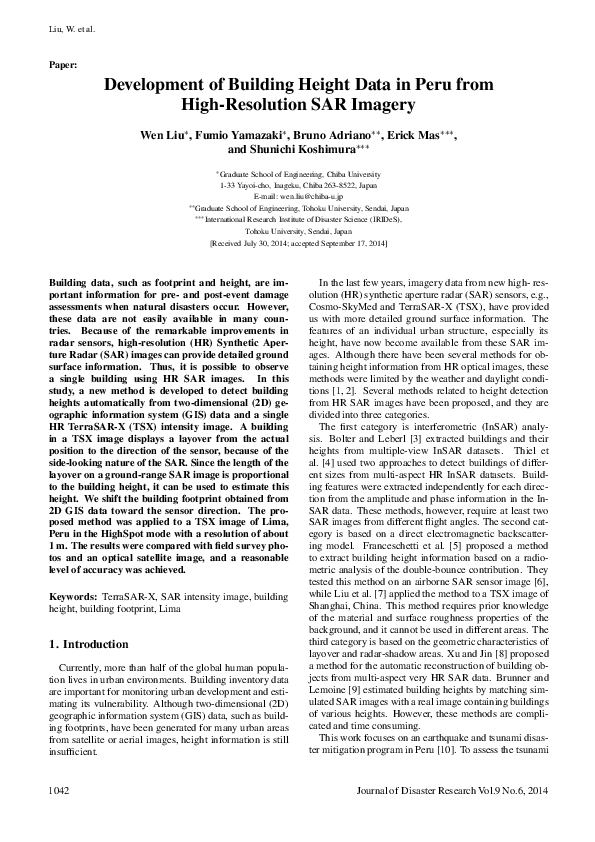(PDF) Development of Building Height Data in Peru from High-Resolution ...