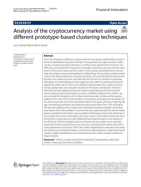 (PDF) Analysis of the cryptocurrency market using different prototype ...