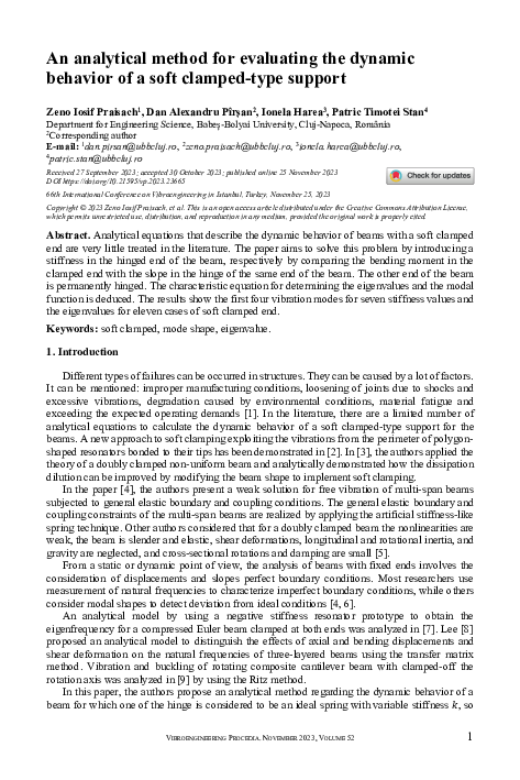 (PDF) An analytical method for evaluating the dynamic behavior of a ...