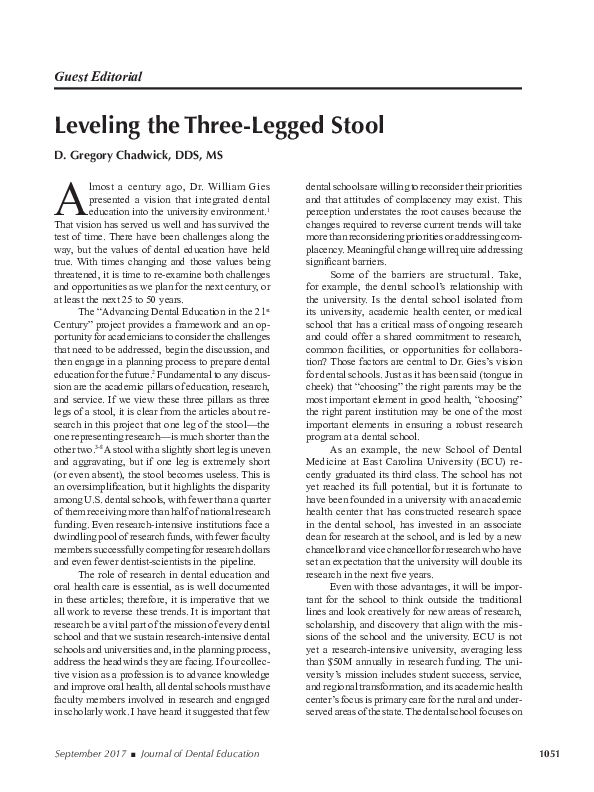 (PDF) Leveling the Three-Legged Stool