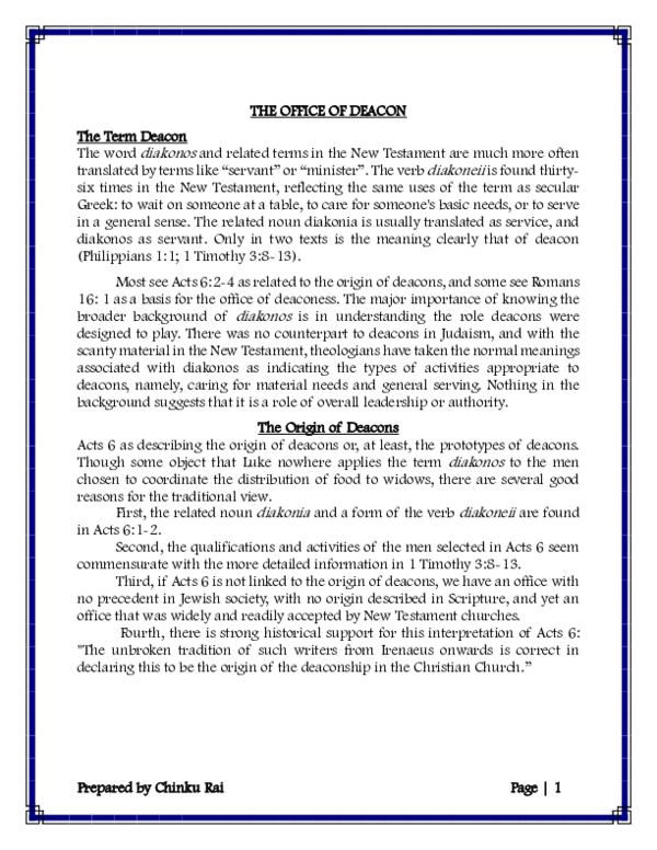 (PDF) THE OFFICE OF DEACON