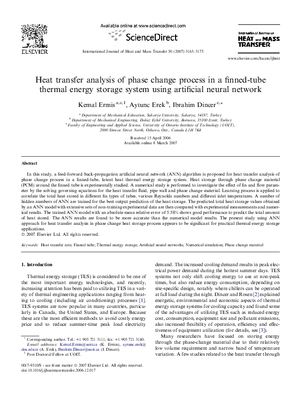 (PDF) Heat transfer analysis of phase change process in a finned-tube ...
