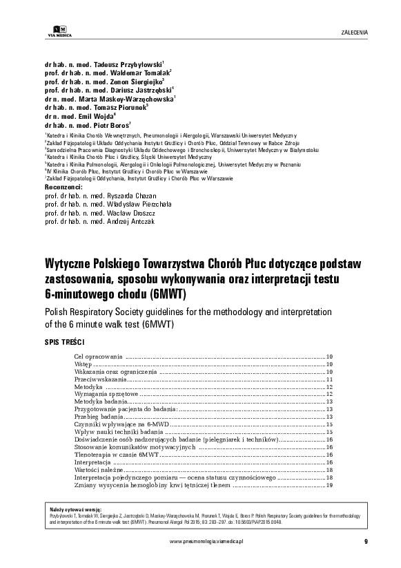 (PDF) Polish Respiratory Society Guidelines for the Methodology and ...