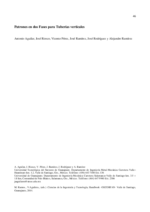 (PDF) Patrones en dos Fases para Tuberías verticales | Jose Riesco ...