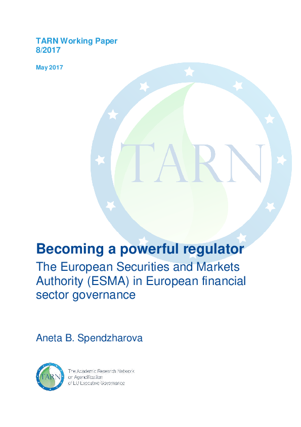 (PDF) Becoming a Powerful Regulator: The European Securities and ...