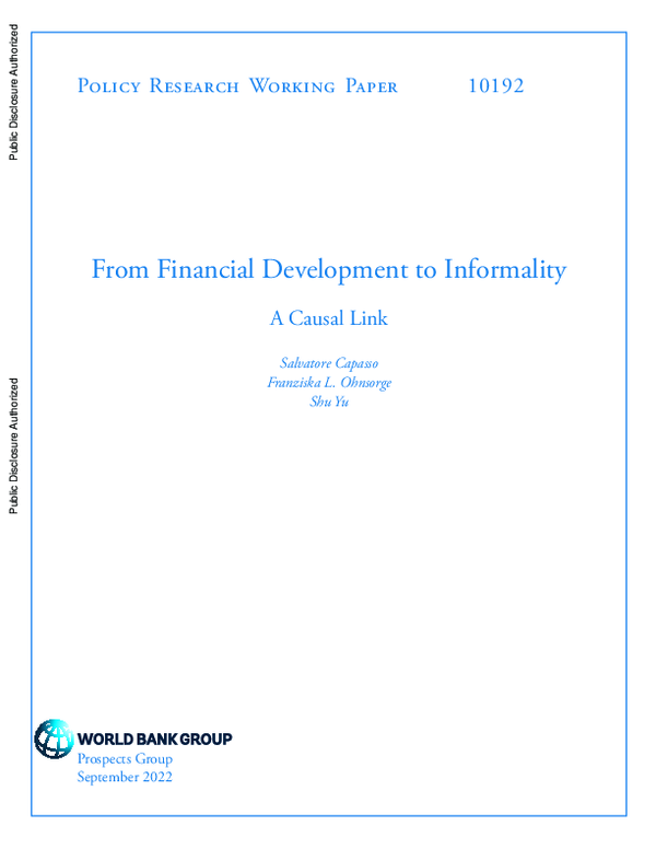 (PDF) From Financial Development to Informality: A Causal Link