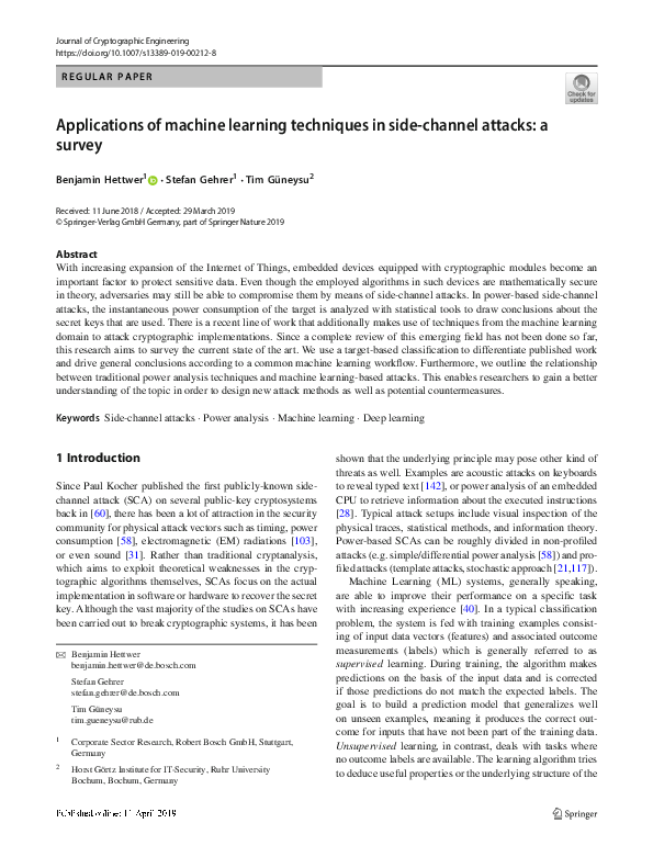 (PDF) Applications of machine learning techniques in digital processing ...