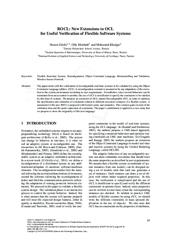 (PDF) ROCL: New Extensions to OCL for Useful Verification of Flexible ...