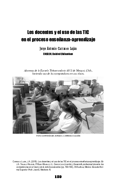 (PDF) Los docentes y el uso de las TIC en el proceso enseñanza-aprendizaje