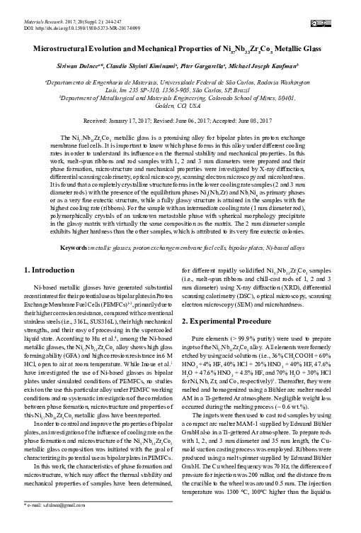 (PDF) Microstructural Evolution and Mechanical Properties of ...