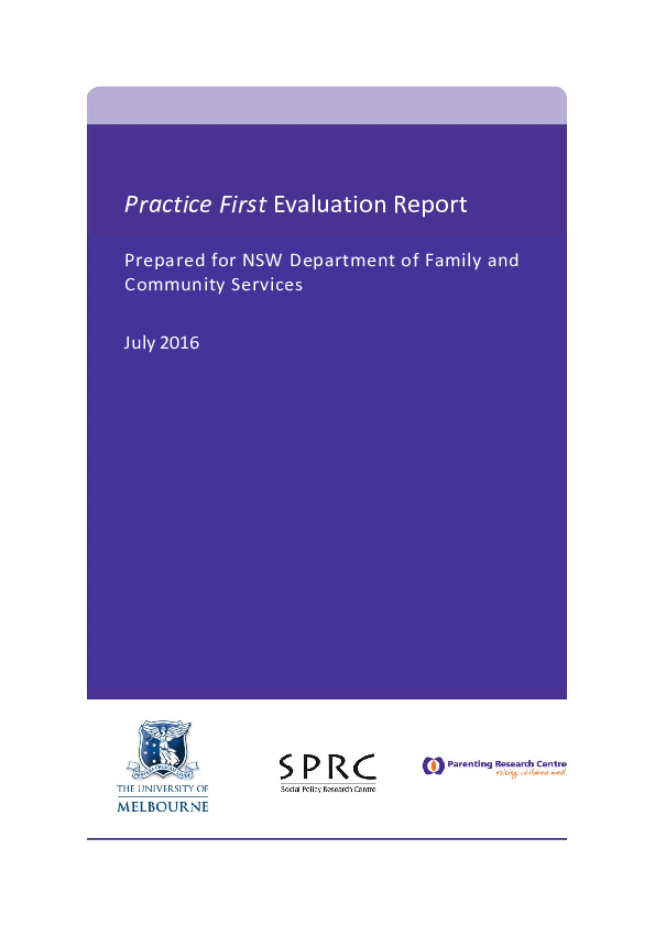 (PDF) Practice First evaluation report