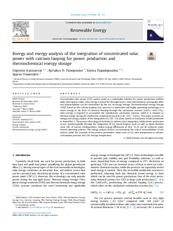 (PDF) Energy and exergy analysis of the integration of concentrated ...