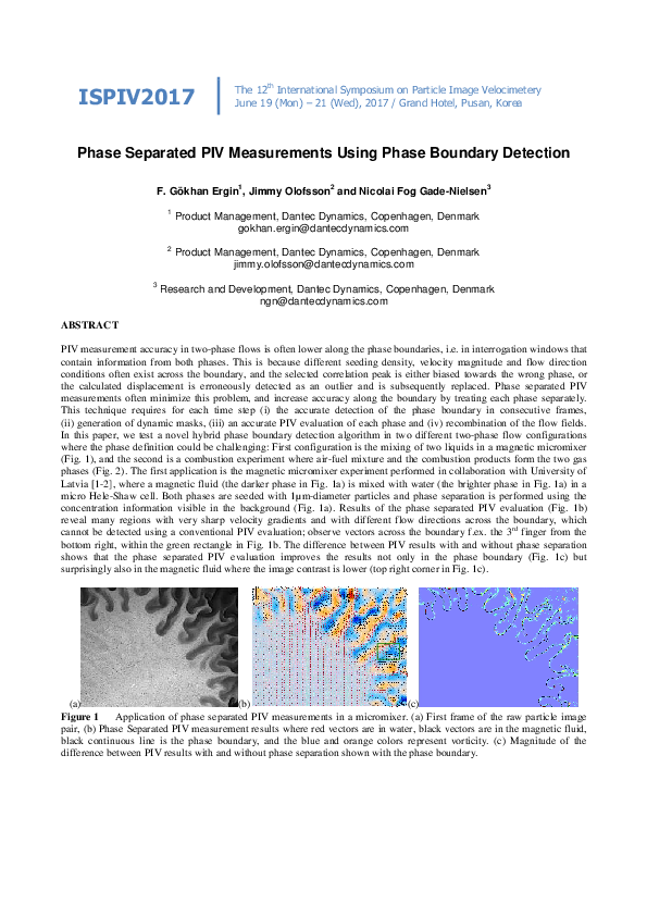 (PDF) Phase Separated PIV Measurements Using Phase Bounda ry Detection