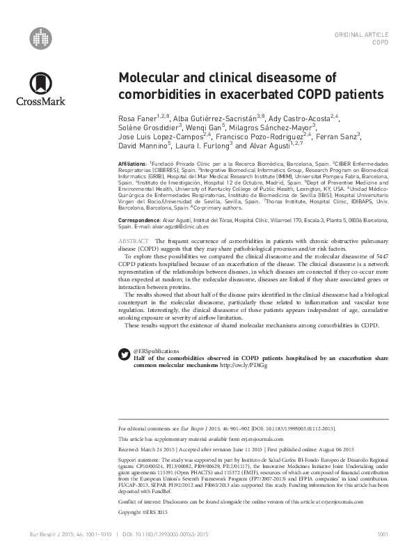 (PDF) Molecular and clinical diseasome of comorbidities in exacerbated ...