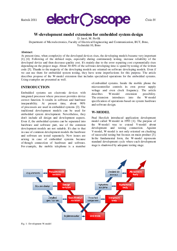(PDF) W-development model extension for embedded system design