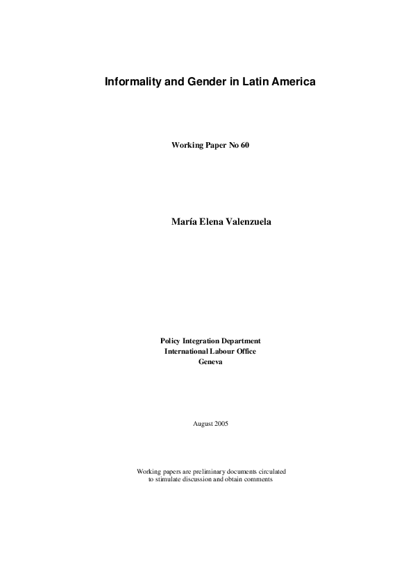 (PDF) Informality and Gender in Latin America