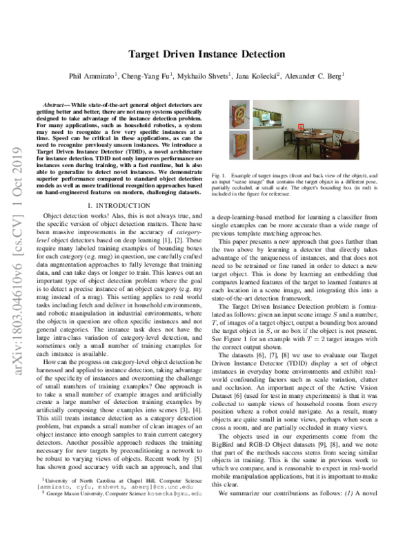 (PDF) Target Driven Instance Detection