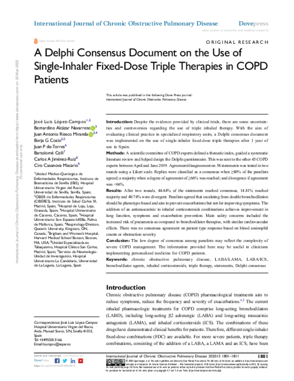 (PDF) A Delphi Consensus Document on the Use of Single-Inhaler Fixed ...