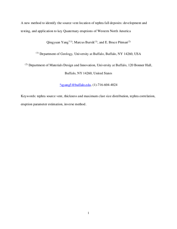 (PDF) A new method to identify the source vent location of tephra fall ...
