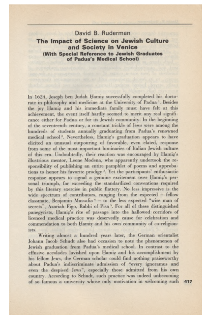 (PDF) David B. Ruderman, “The Impact of Science on Jewish Culture and ...