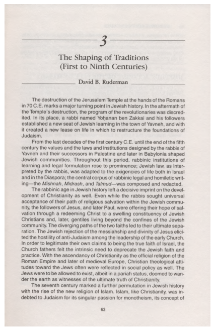 (PDF) David B. Ruderman, “The Shaping of Traditions (First to Ninth ...