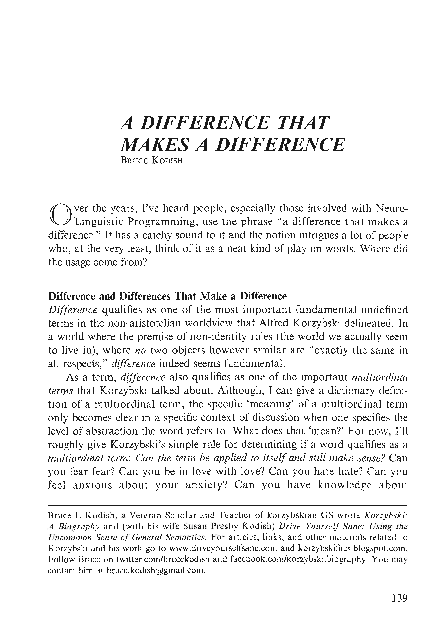 (PDF) A Difference that Makes a Difference