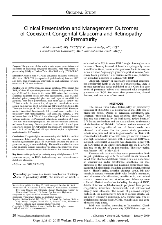 (PDF) Clinical Presentation and Management Outcomes of Coexistent ...