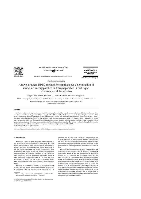(PDF) A novel gradient HPLC method for simultaneous determination of ...