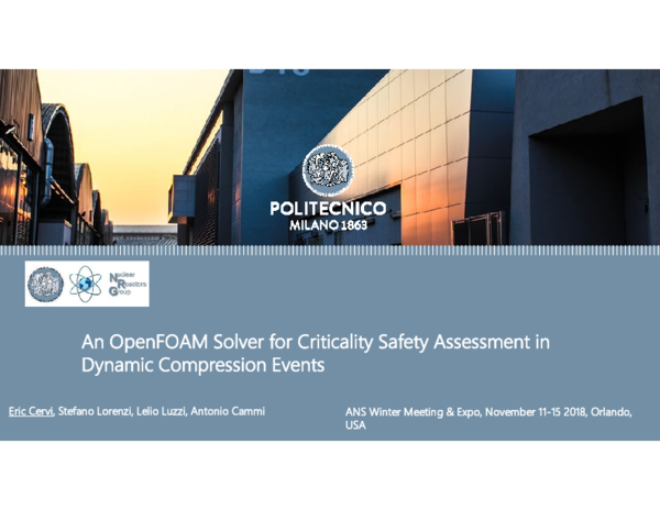 (PDF) An OpenFOAM Solver for Criticality Safety Assessment in Dynamic ...