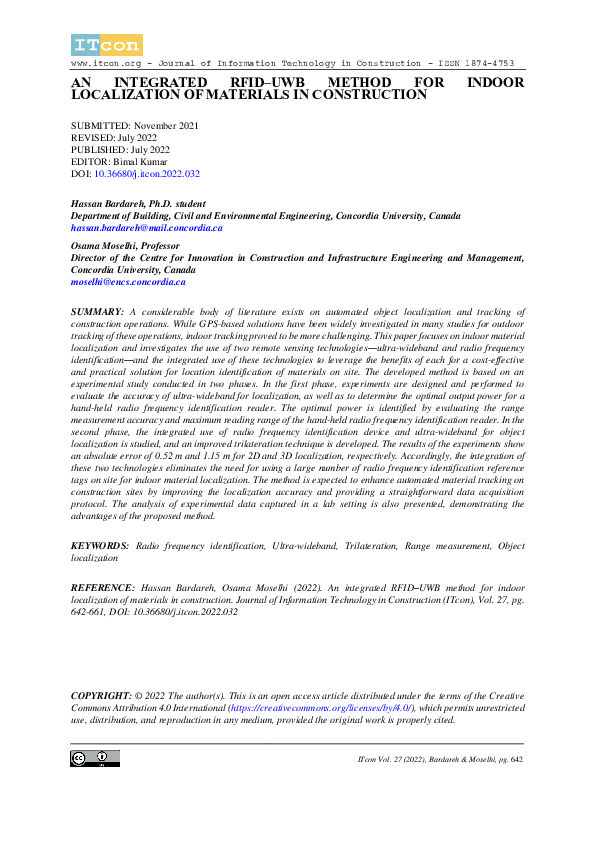 (PDF) An integrated RFID–UWB method for indoor localization of ...