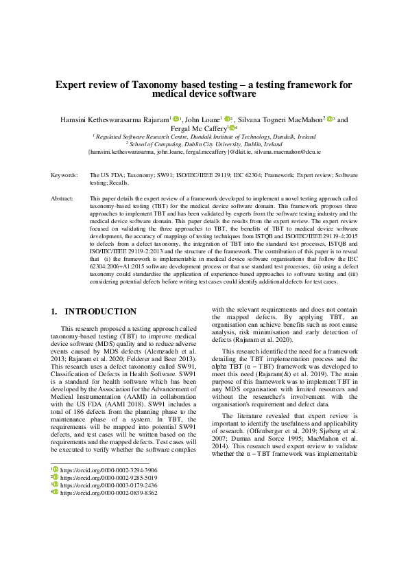 (PDF) A Framework for Taxonomy Based Testing Using Classification of ...
