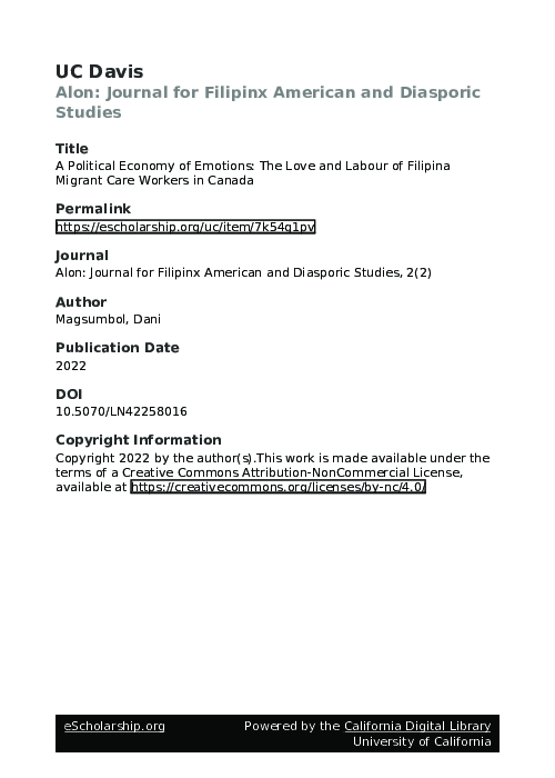 (PDF) A Political Economy of Emotions: The Love and Labour of Filipina ...