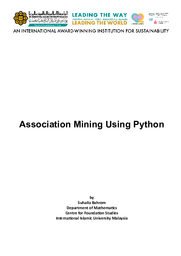 (PDF) Association Mining Using Python